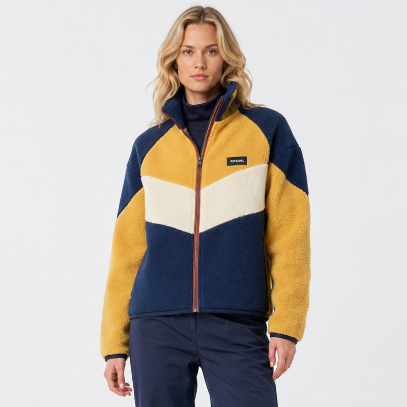 Tricolor Fleece Jacket - Bold Style and Essential Comfort