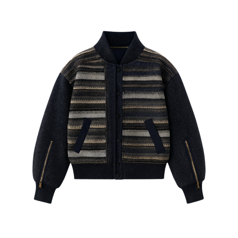 “Graphic Layers” Jacket — Intelligent Texture, Modulated Elegance