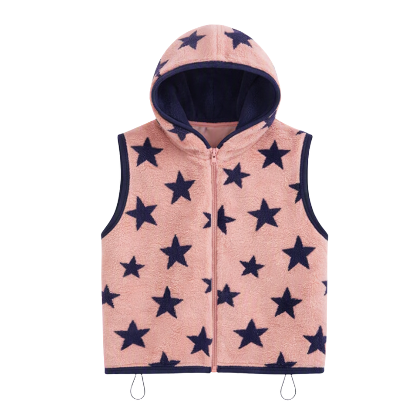Il Gilet Hoodie Rosa Cipria