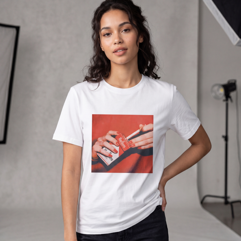 T-Shirt Cartoon Fingerprint a Manica Corta – Comoda, originale, irresistibile