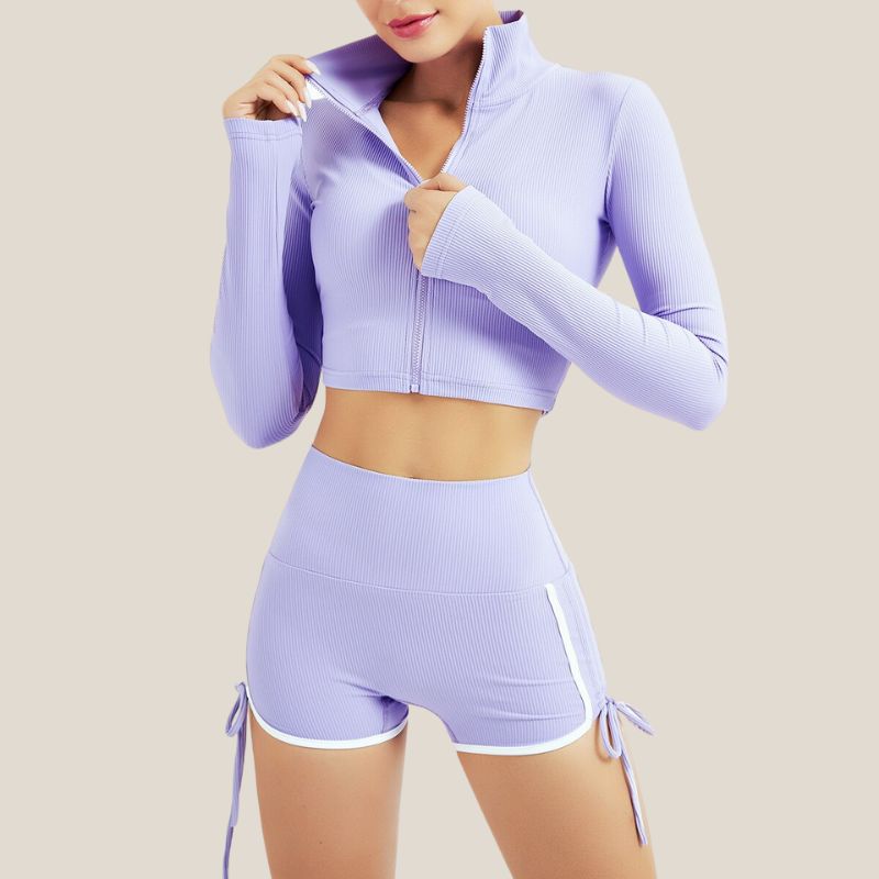 ZenithFlex Rib - Il Set Yoga che Ti Modella Senza Cuciture