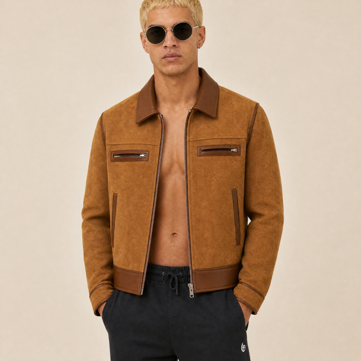 Giacca in Suede e Pelle