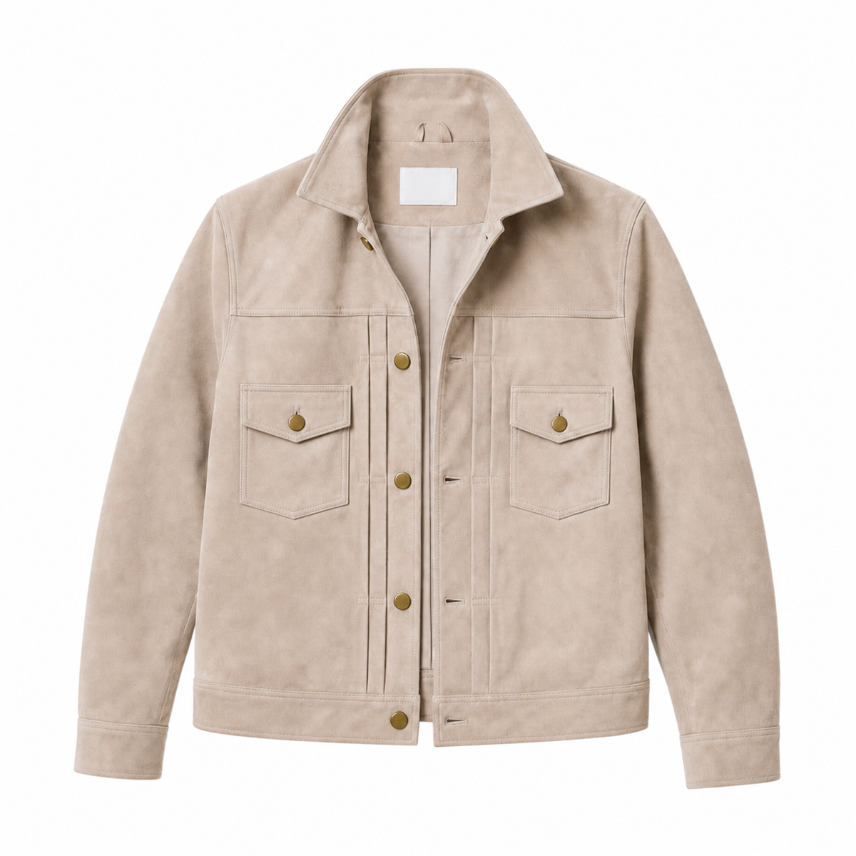 Giacca in Suede Beige