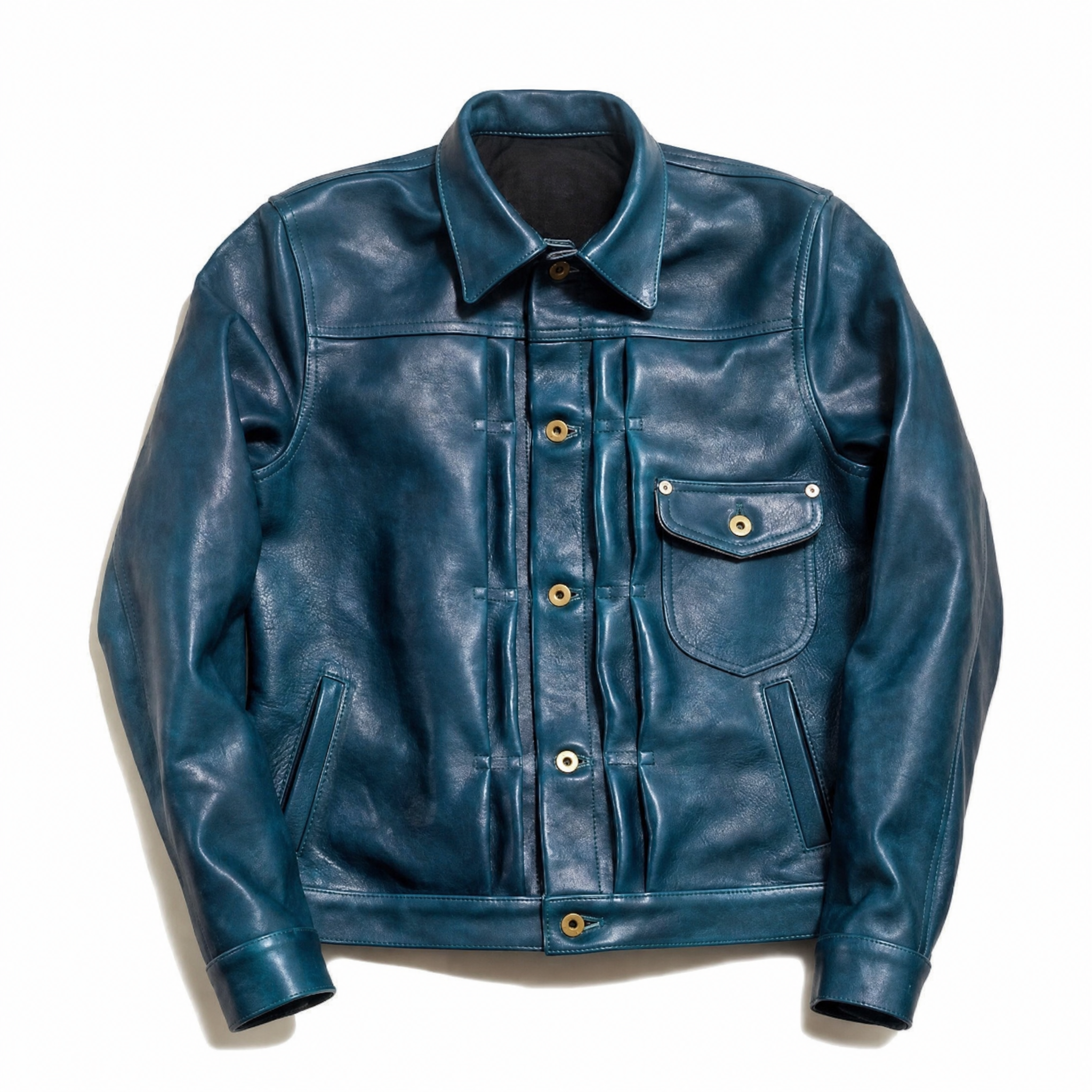 Giacca in Pelle Pieno Fiore
