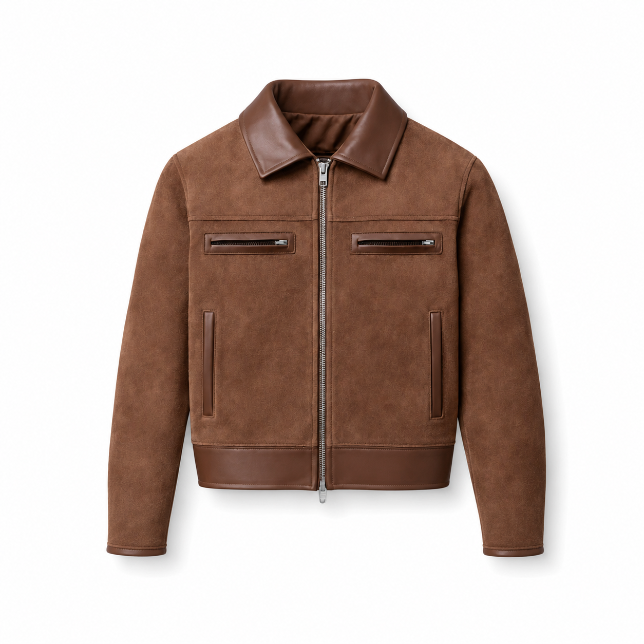 Giacca in Suede e Pelle Bovina