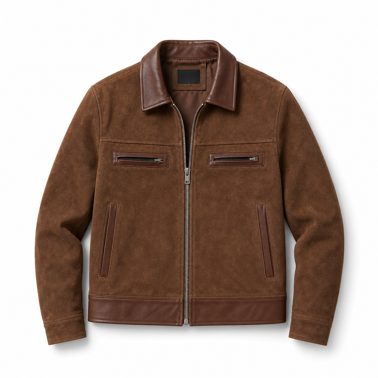 Giacca in Suede e Pelle Bovina