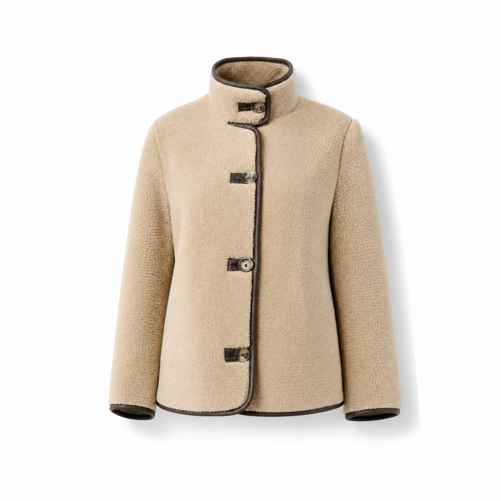 Soft Oak – Women's Beaver-Colored Lambskin Jacket