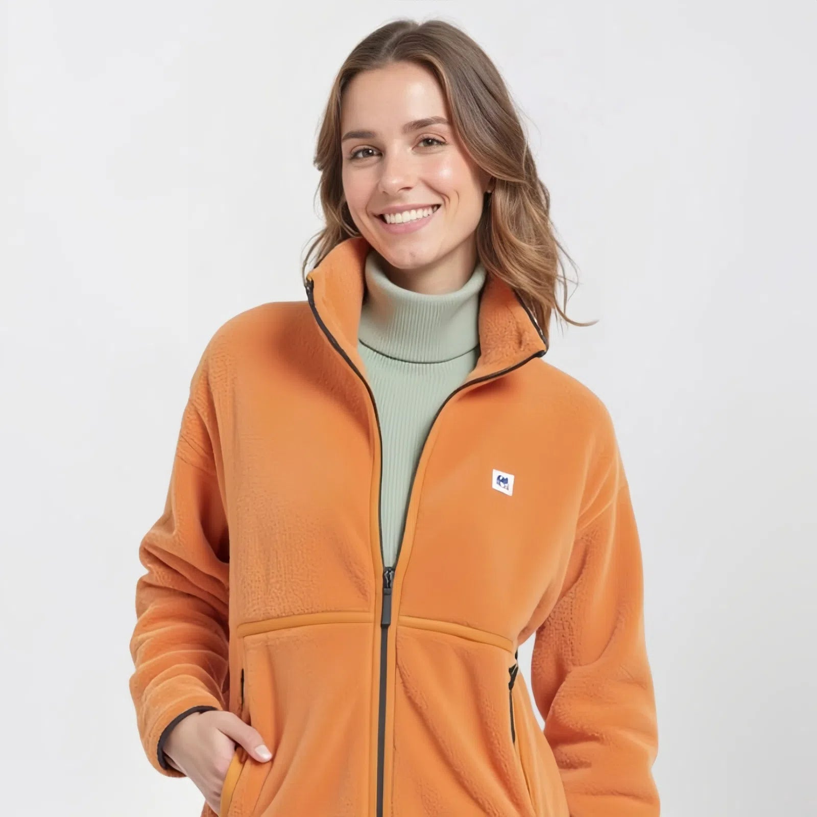 Alpine Orange – Orange Fleece Jacket