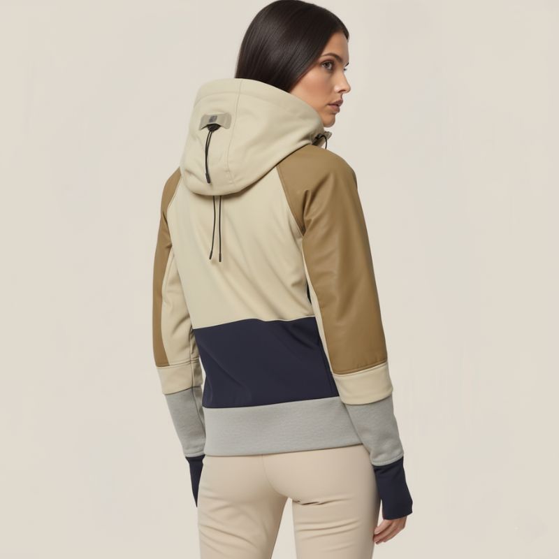 Canyon Dual – Beige Jacket with Brown Panel and “8 Days for Audien” Logo