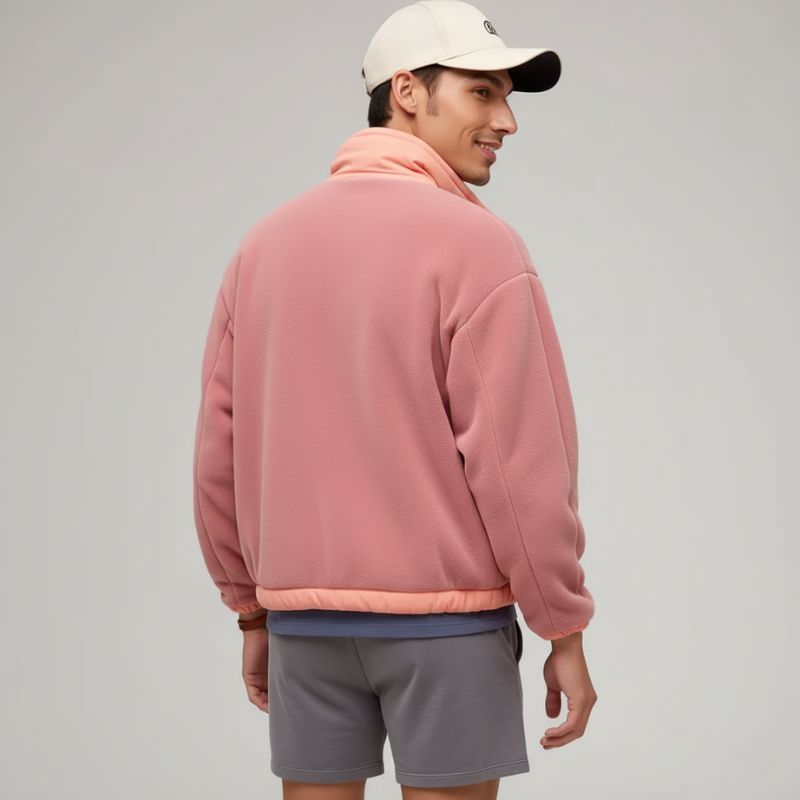 Warmth and Pop Style: The "Pastel Power" Fleece Jacket