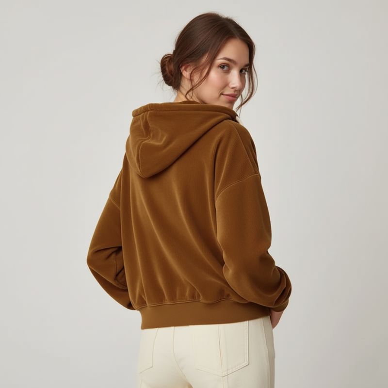 Urban Comfort Elegance: The "Velvet Luxe" Corduroy Sweatshirt