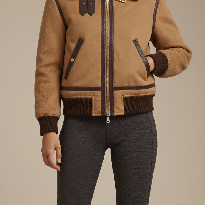 “Terra Loop” – Bomber shearling in pelle