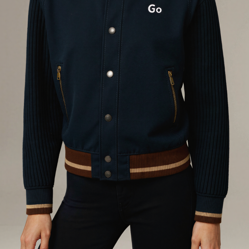 "Urban Heritage" – Giacca sportiva in stile varsity con dettagli premium