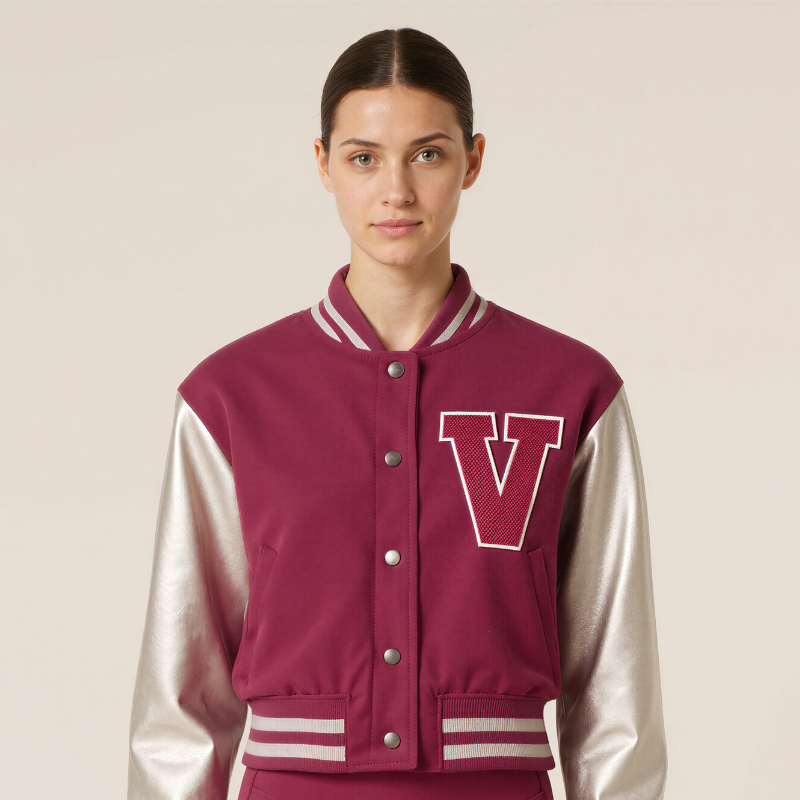 Iconic College Varsity – Giacca Donna Bordeaux