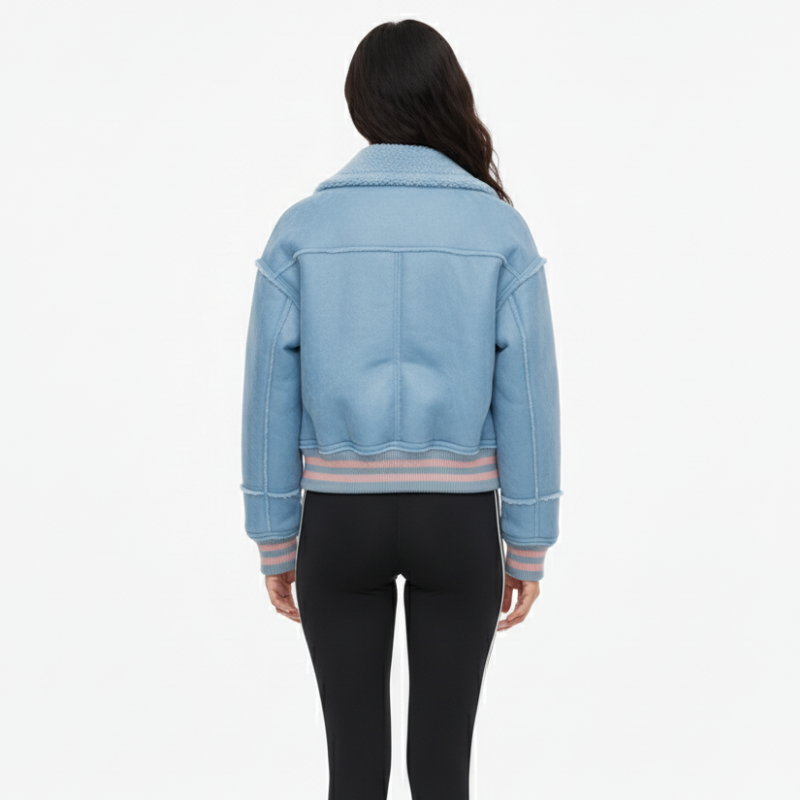 Blue Dream Shearling – Bomber Soffice Doppiato