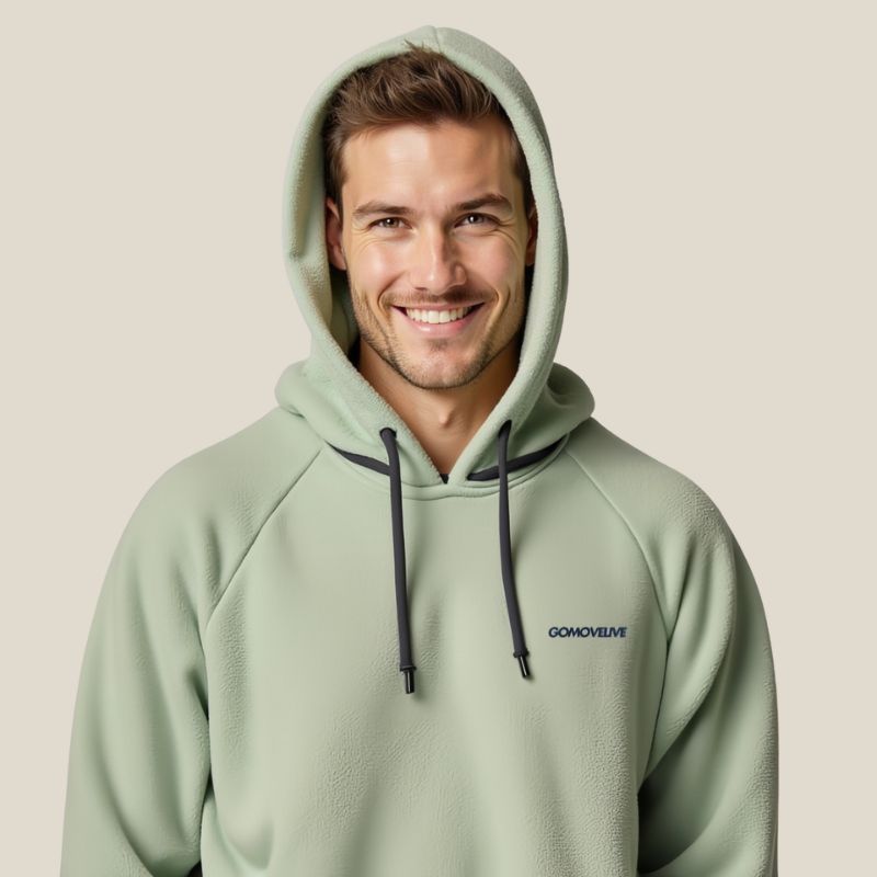 Burra Core – Sage Green Hoodie with Embroidered Logo