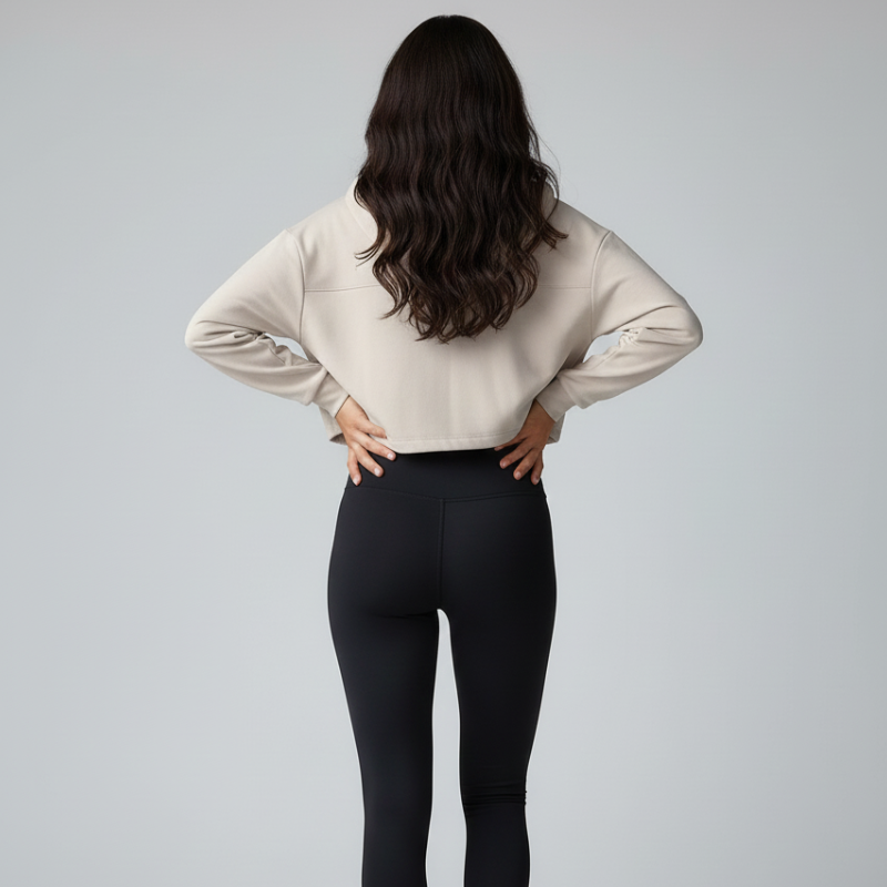 SoftCloud Crop Hoodie – Minimalismo pulito, comfort che respira