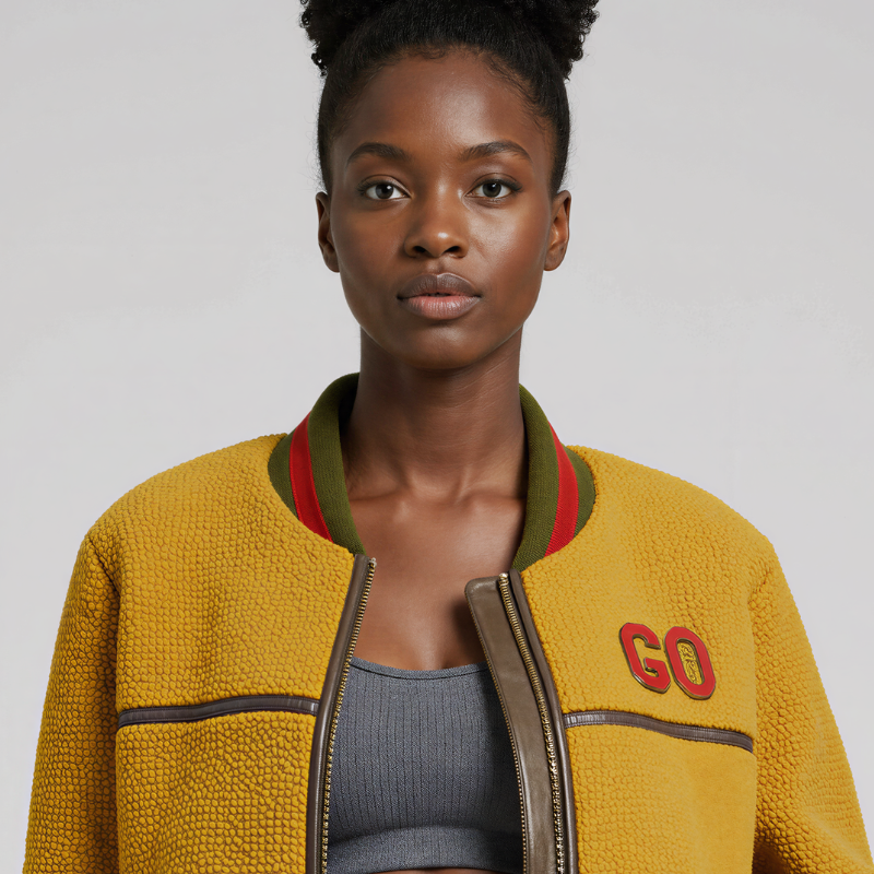 GO Bold – Giacca tecnica in bouclé con dettagli heritage