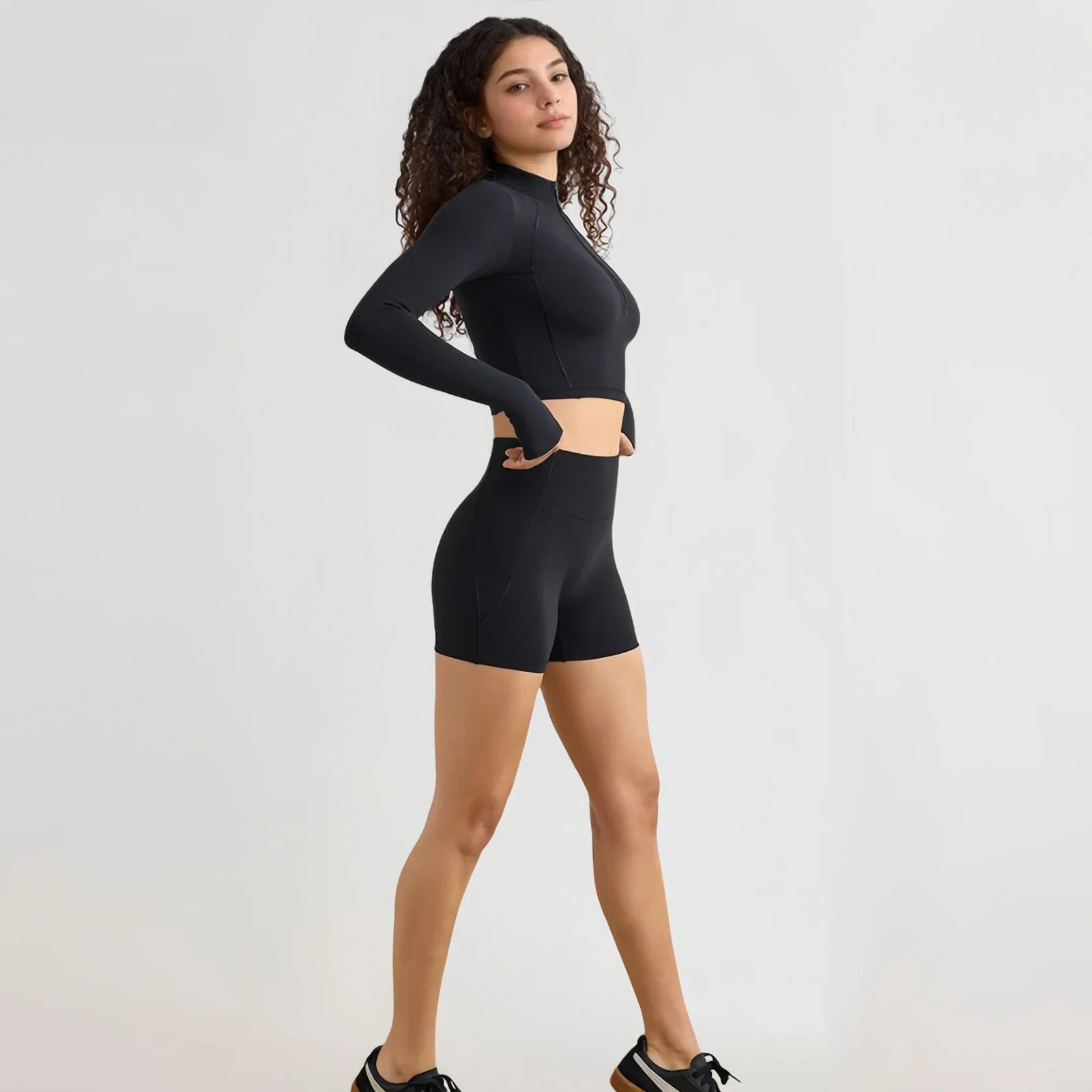 Flow Sculpt — Set Yoga Semi Zip Seamless