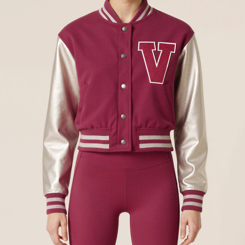 Iconic College Varsity – Giacca Donna Bordeaux
