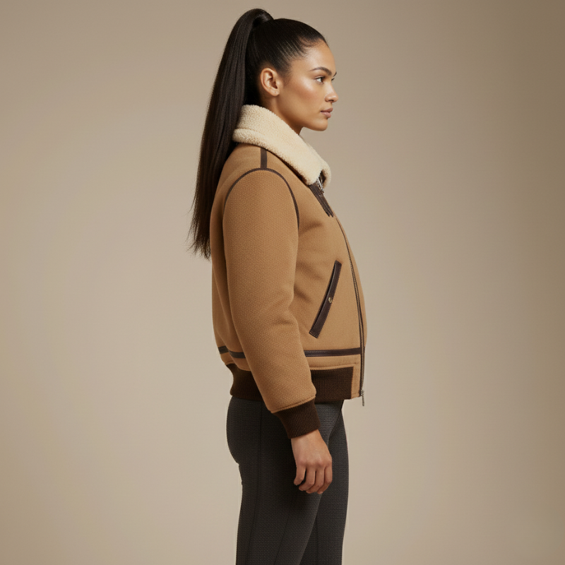“Terra Loop” – Bomber shearling in pelle