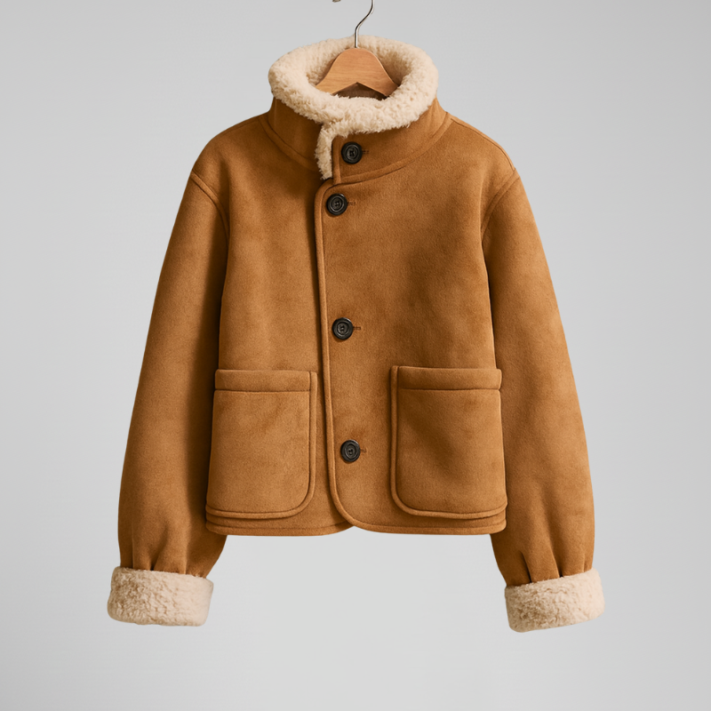“Nordline Terra” – Shearling sartoriale in pelle scamosciata