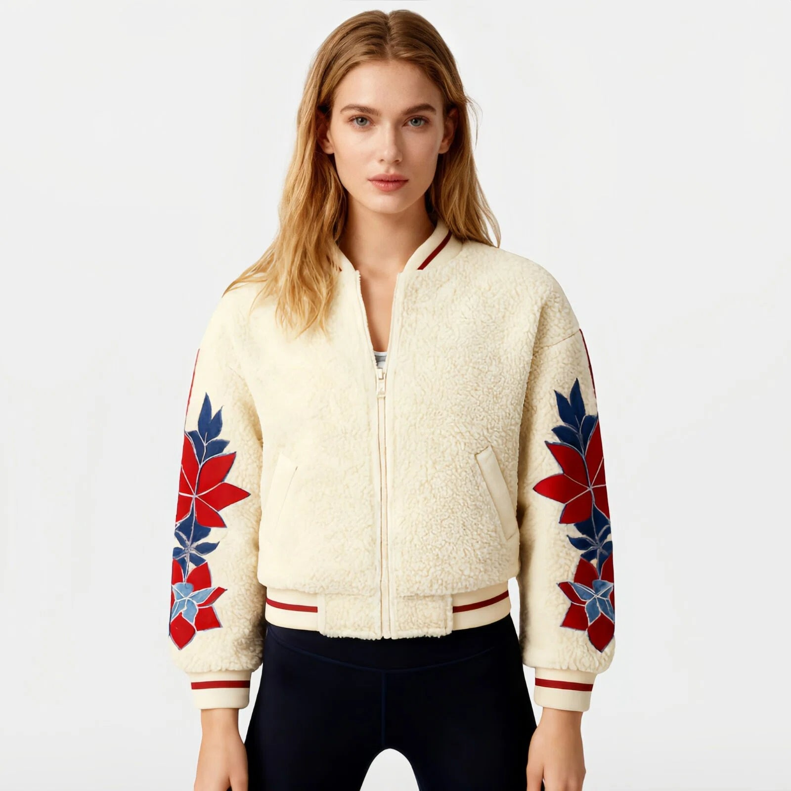 Blossom Shield – Bomber Sherpa con Spirito Ribelle