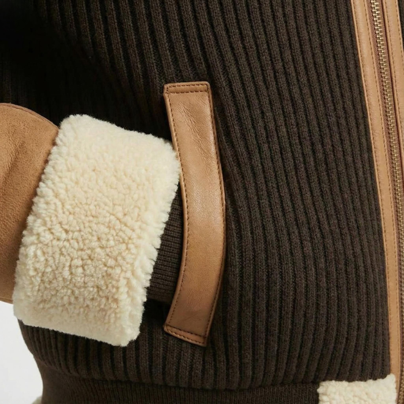 Shearling Bicolor Bomber
