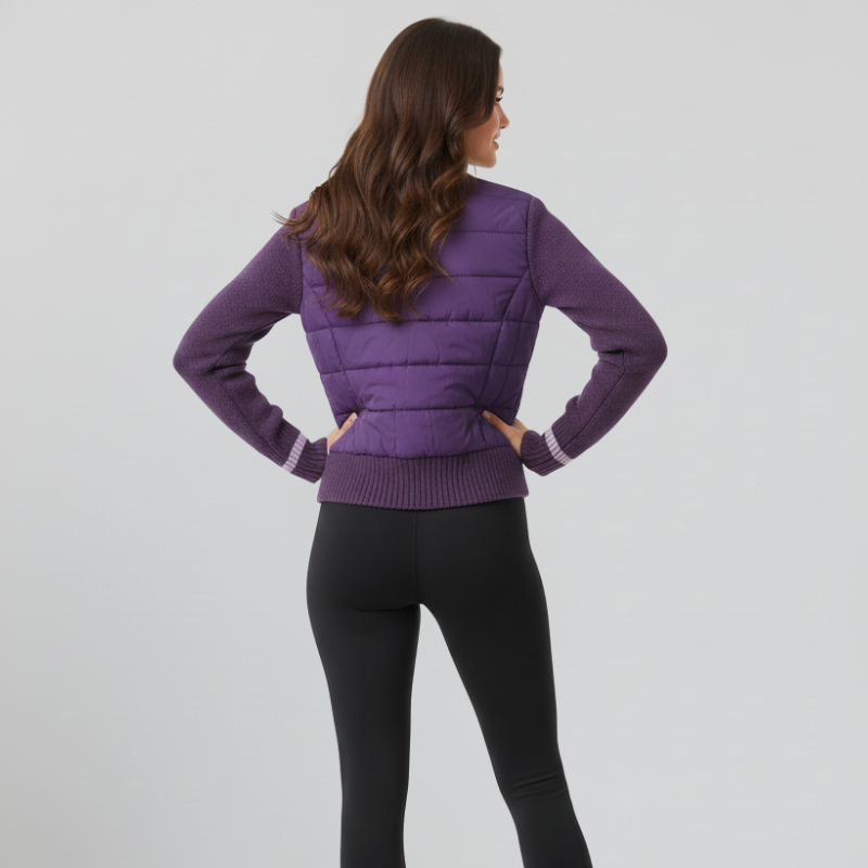 Pulse Grid Jacket — Giacca Sportiva Trapuntata con Dettagli a Contrasto