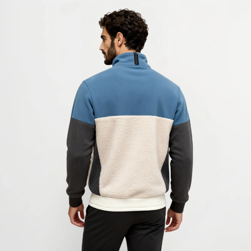 Kuwalla Block Fleece – Tri-Color Half-Zip Pullover