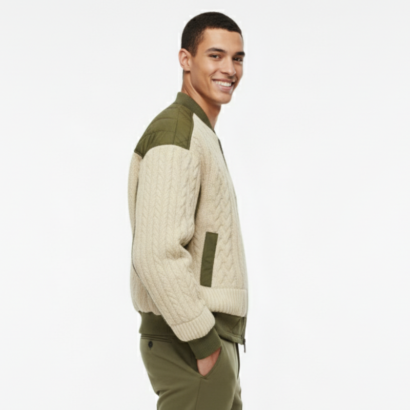 “Salice Alpino” – Giacca Ibrida Maglia & Trapuntatura
