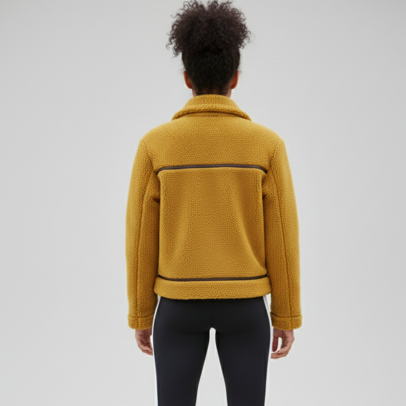 ActiveCozy – Technical Teddy Mustard Jacket
