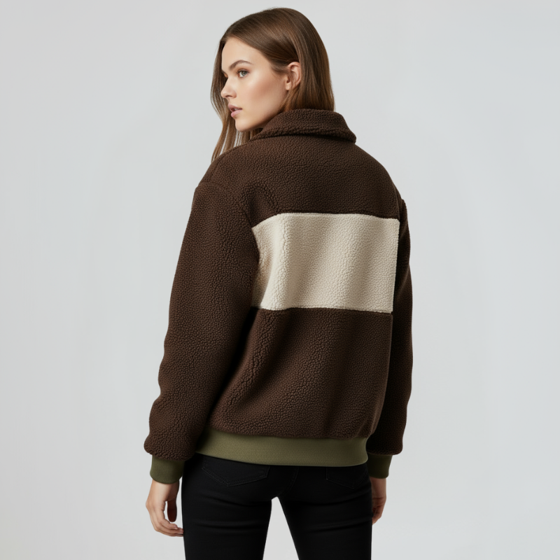 WOODS & FLEECE / COLORBLOCK FLEECE BOMBER