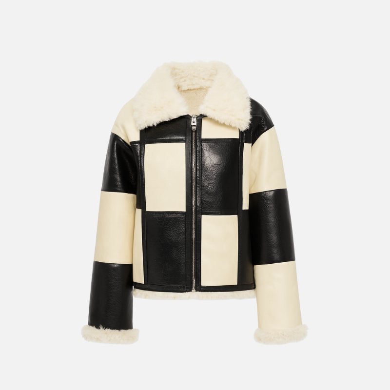 Aviator Couture – Lambskin &amp; Regenerated Cashmere Flight Jacket