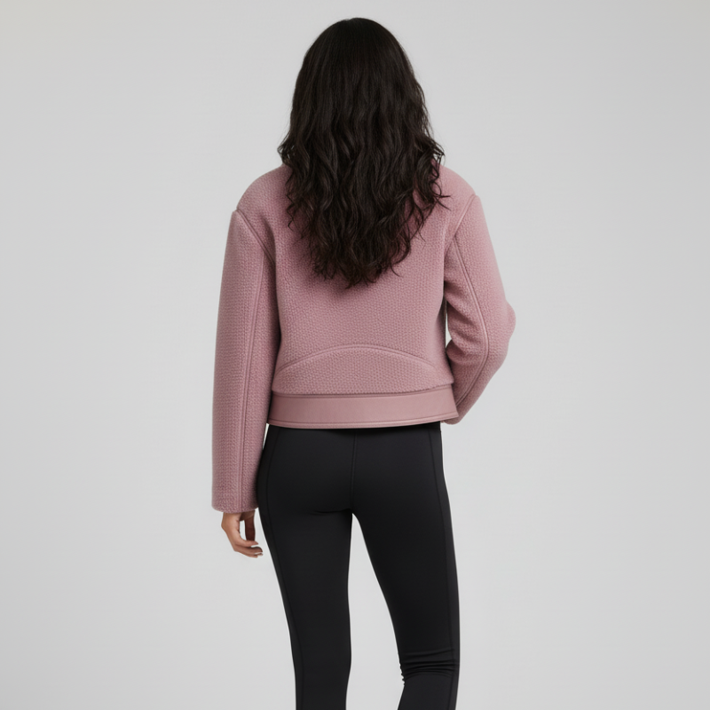 Giacca “Storm Mauve” — Texture Grafica, Comfort Urbano