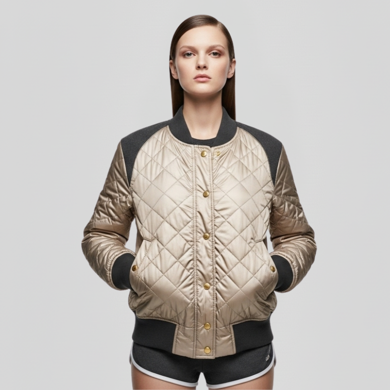 GOMOVELIVE “Aurora Seta” – Bomber Tecnico Pearlized Gold