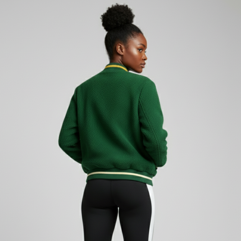 GO League – Bomber in pile premium con dettagli sartoriali