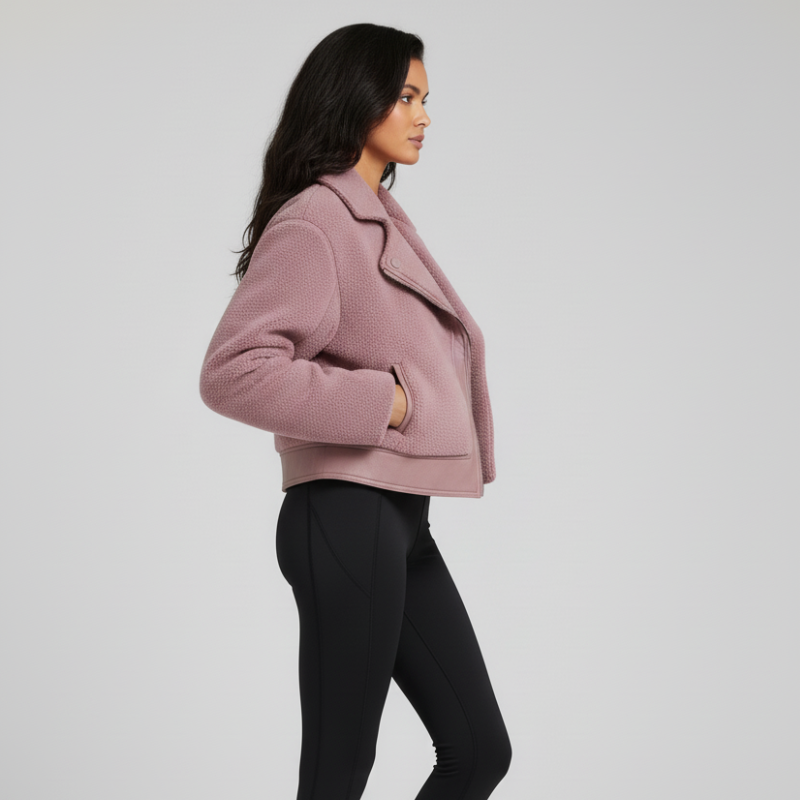 “Storm Mauve” Jacket — Graphic Texture, Urban Comfort
