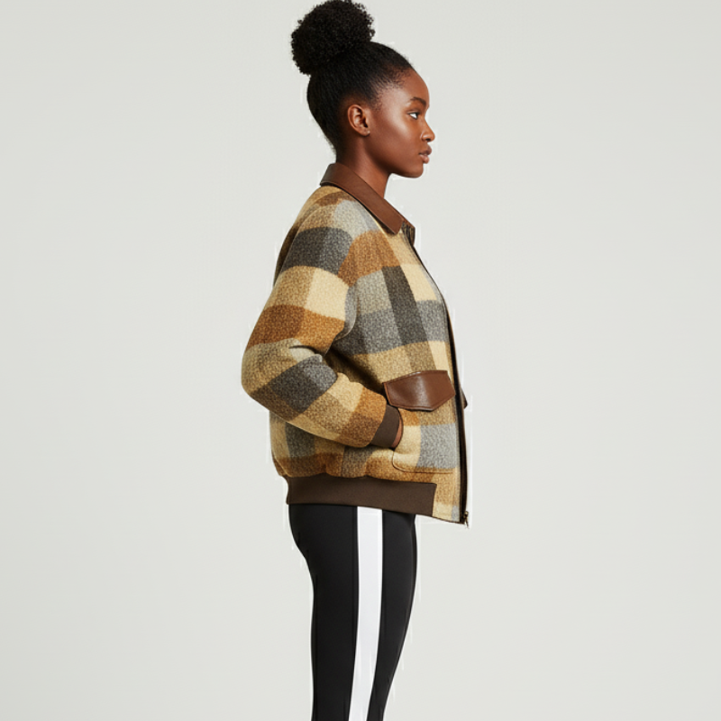 Plaid Power – Giacca Sportiva Iconica in Lana Tecnica