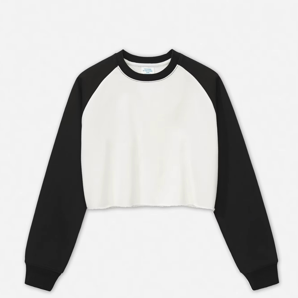 T-Shirt Donna con Maniche Raglan a Contrasto