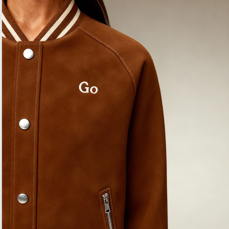 GO Warm Heritage – Bomber artigianale in pelle scamosciata