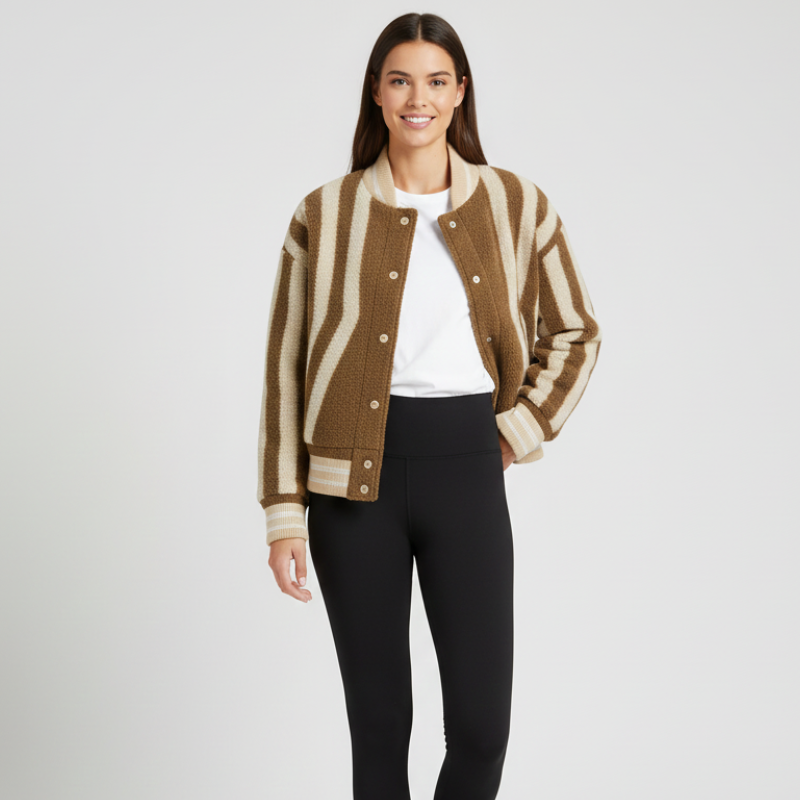 Brown Vision — Bomber Limited Jacquard Zig-Zag
