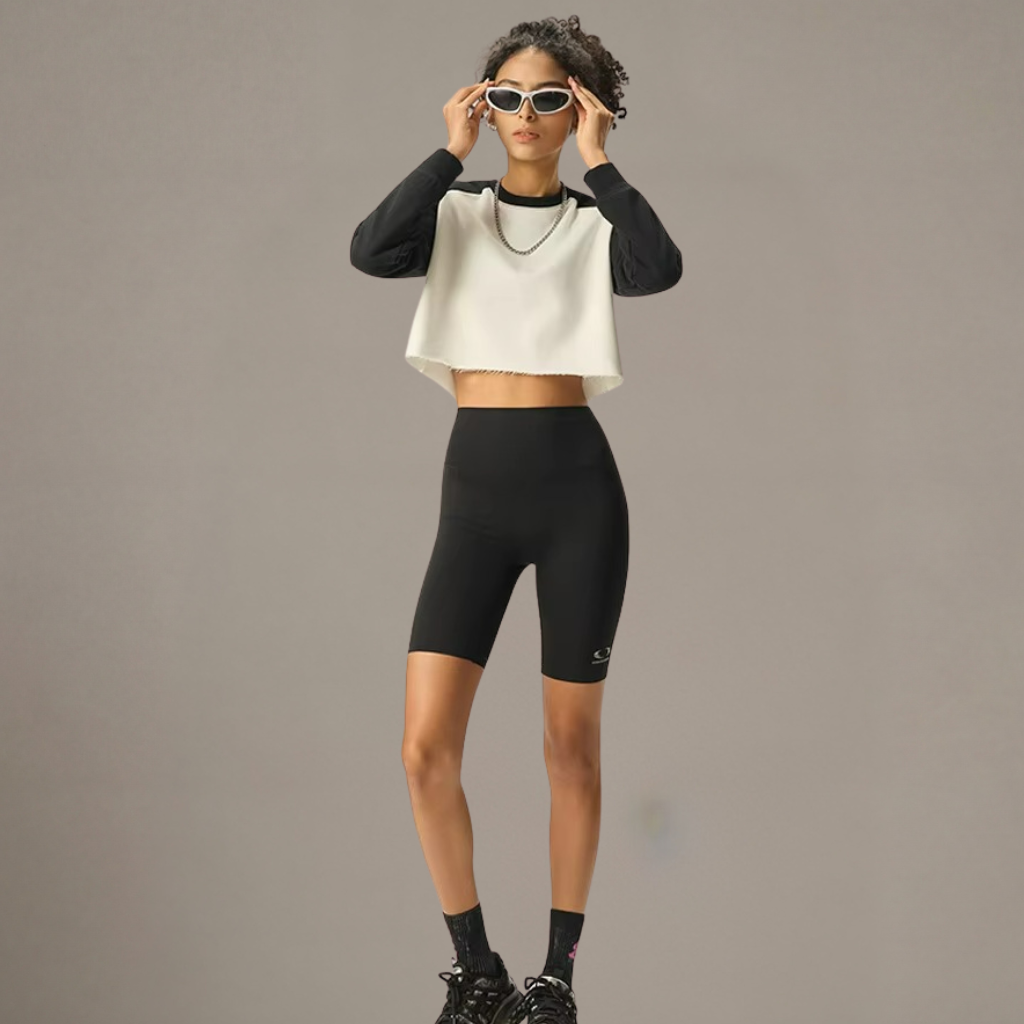 T-Shirt Donna con Maniche Raglan a Contrasto