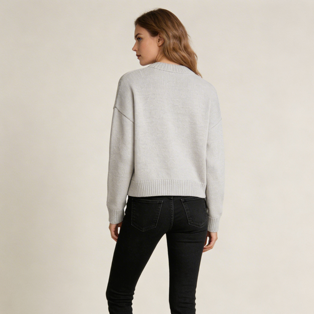Maglione Donna in Maglia con Stampa Animalier