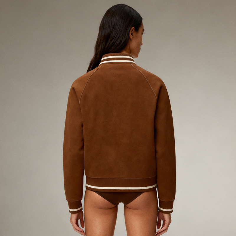 GO Warm Heritage – Bomber artigianale in pelle scamosciata