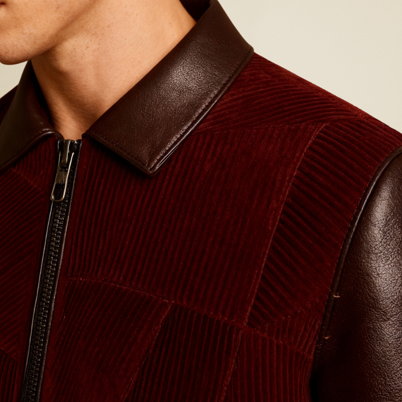 PatchForm – Bomber in Velluto & Pelle Artigianale