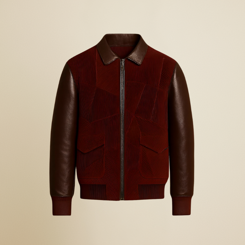 PatchForm – Bomber in Velluto & Pelle Artigianale