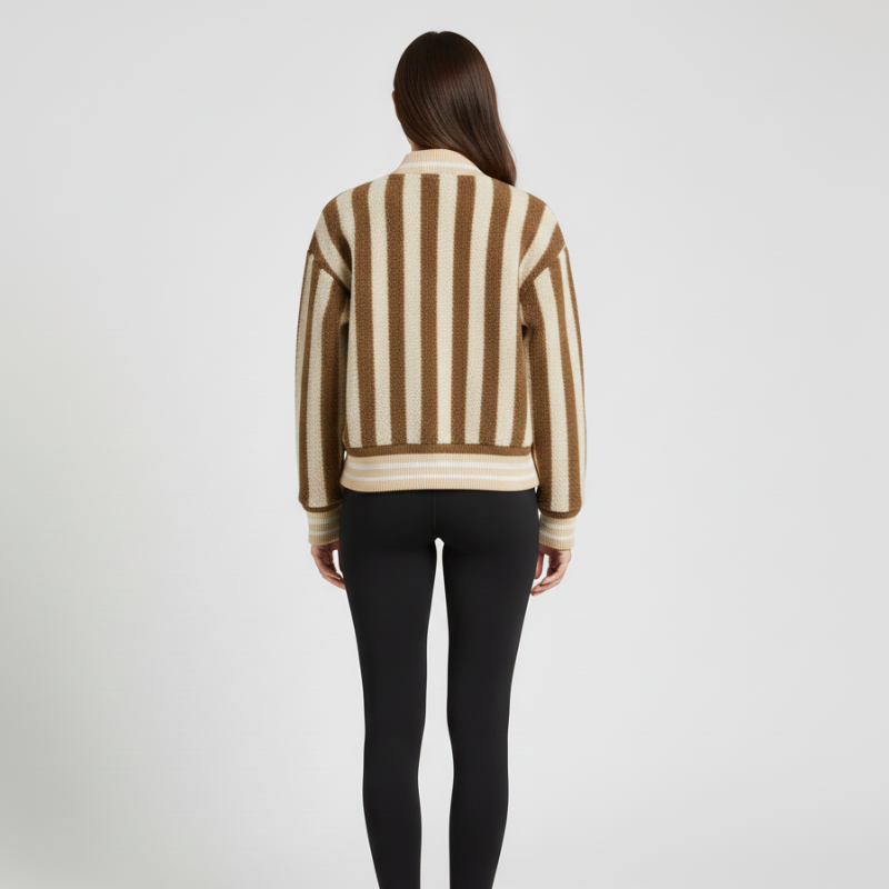 Brown Vision — Bomber Limited Jacquard Zig-Zag