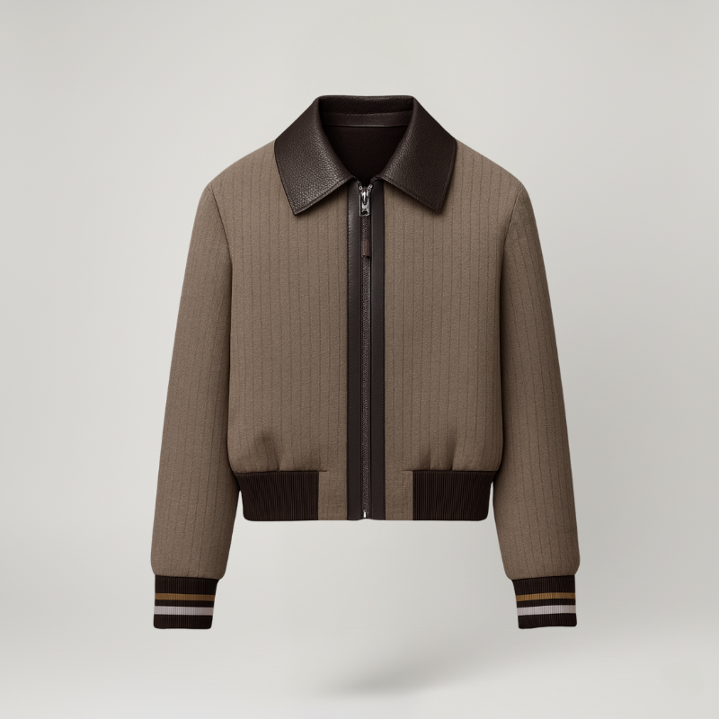Heritage Motion – Technical Bomber Jacket with Leather Details
