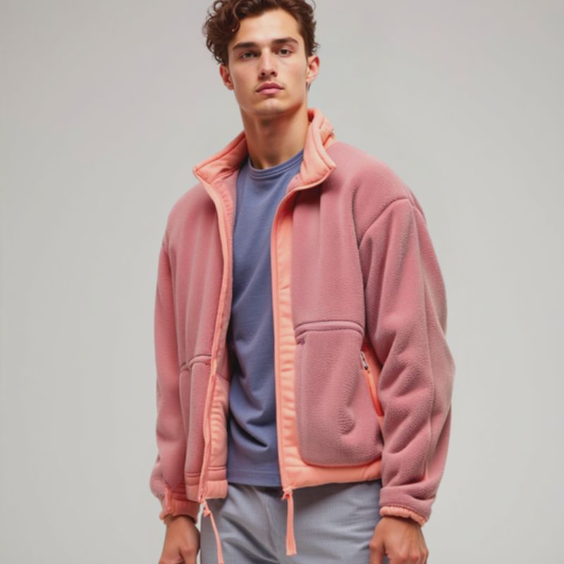 Warmth and Pop Style: The "Pastel Power" Fleece Jacket